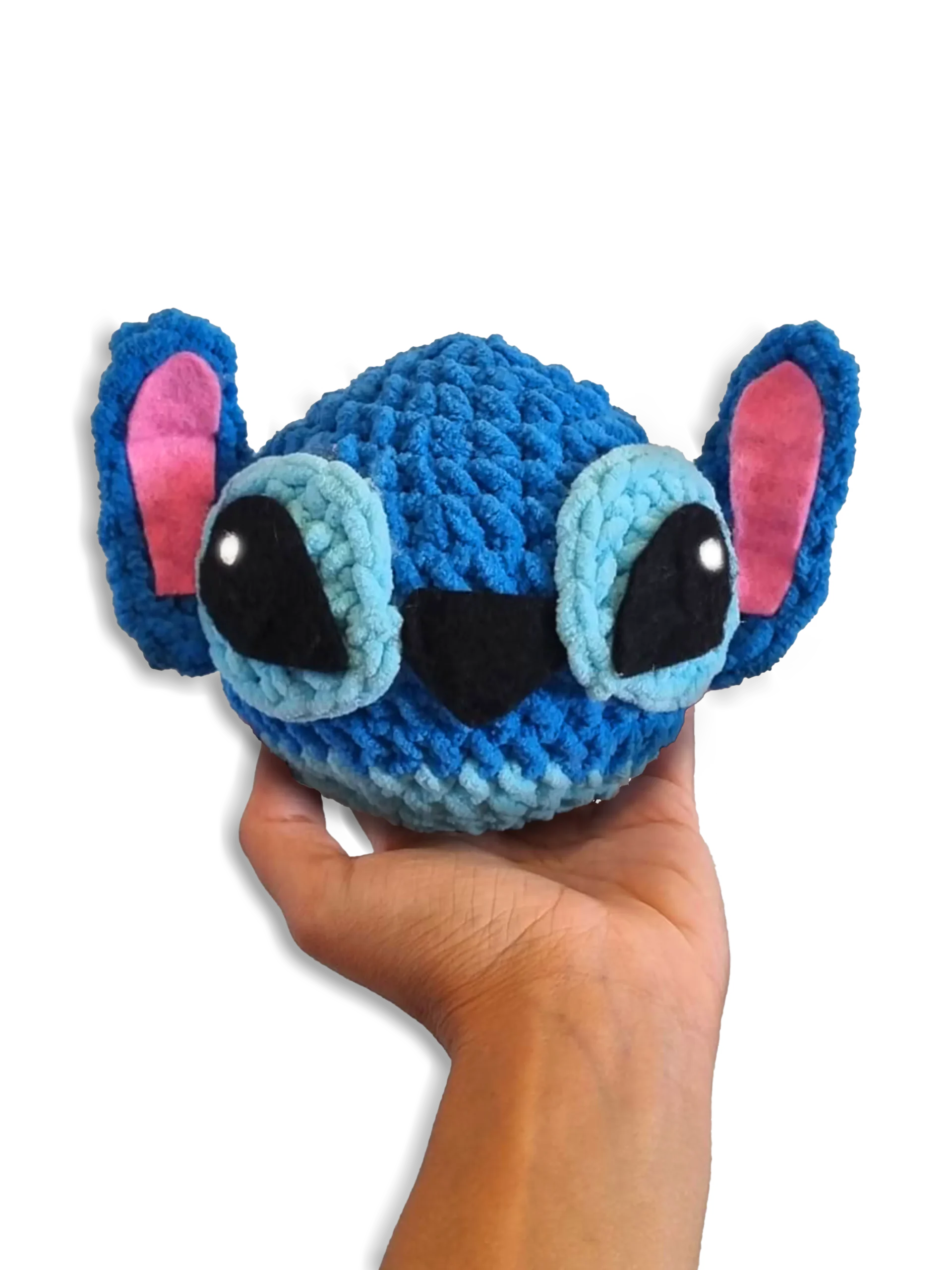 Amigurumi character head crafted in circular course