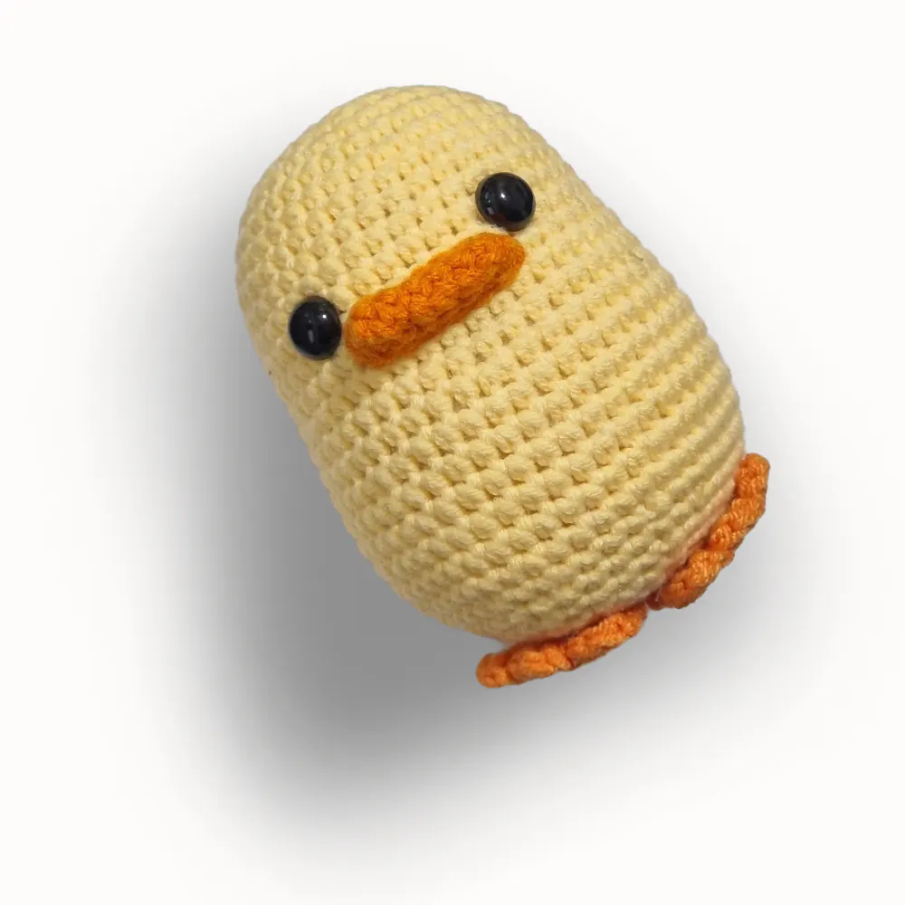 Handmade crochet duck